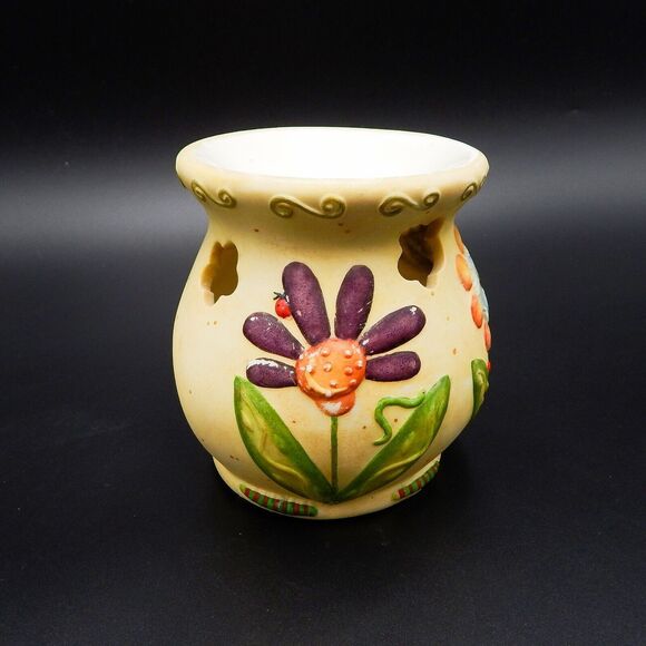 Lang Melting Pots Summer Cheer Candle Wax Warmer Floral 4-1/2 Tall - Picture 10 of 10